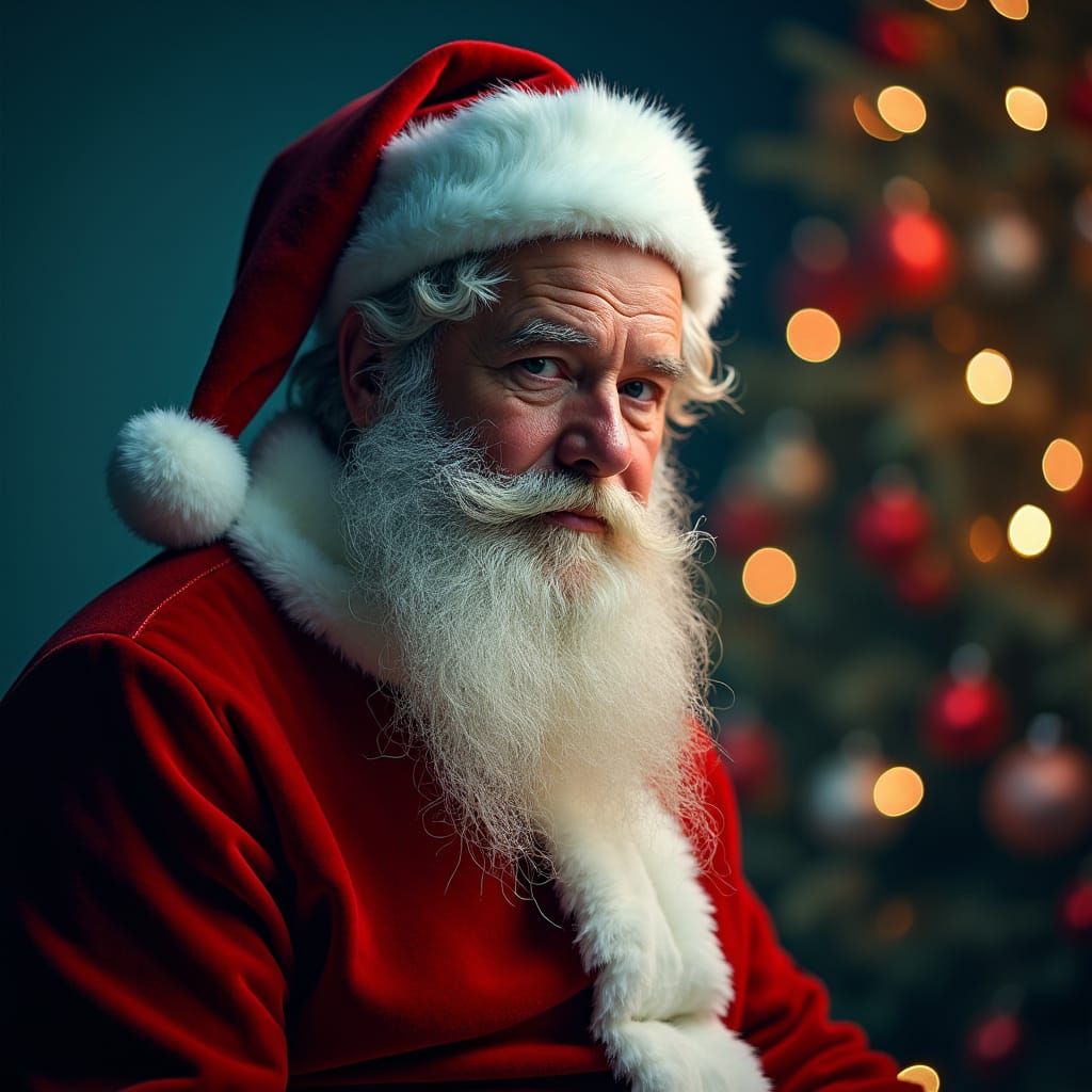 Hyperrealistic Santa Claus Portrait in High Definition