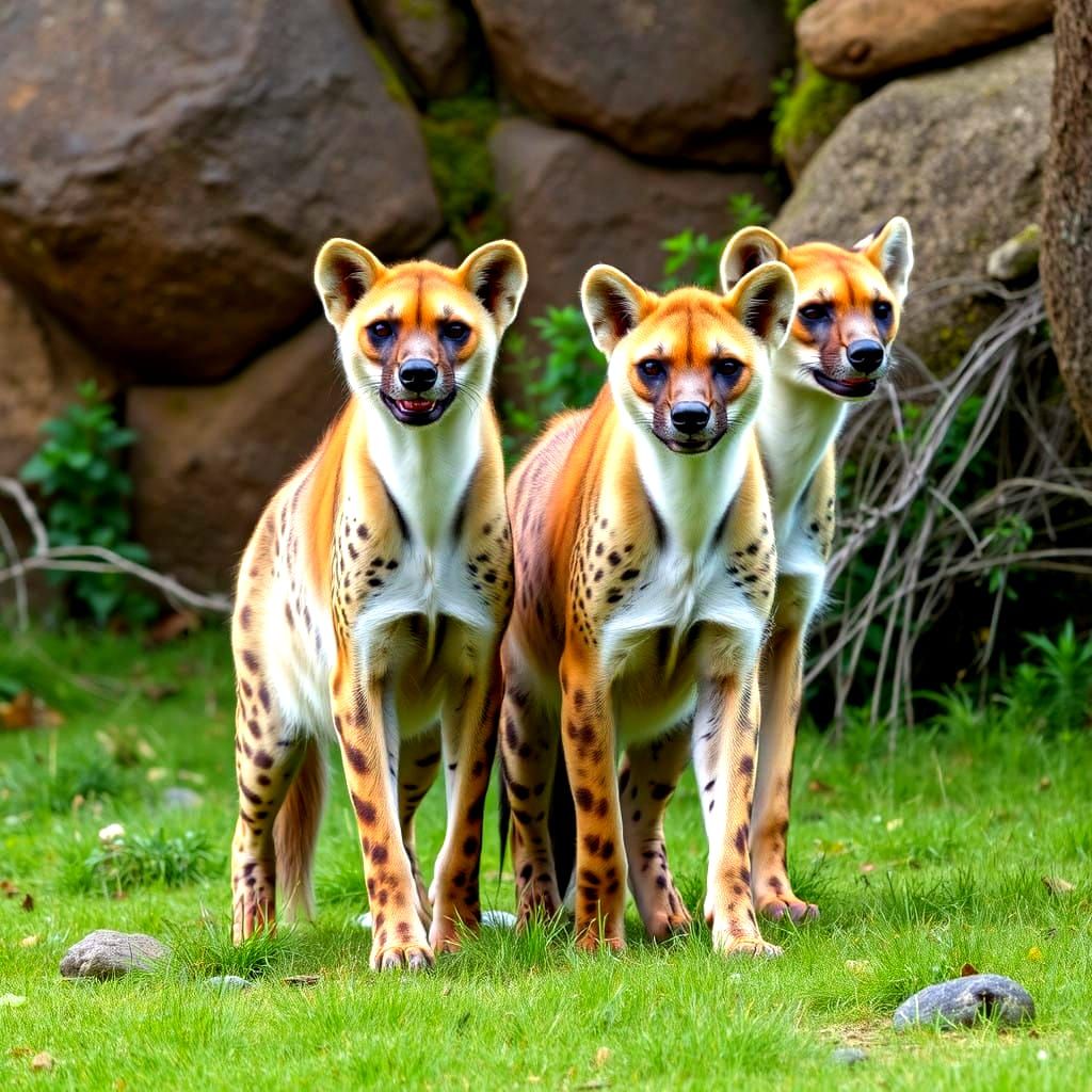 Majestic African Hyenas Roam the Savannah