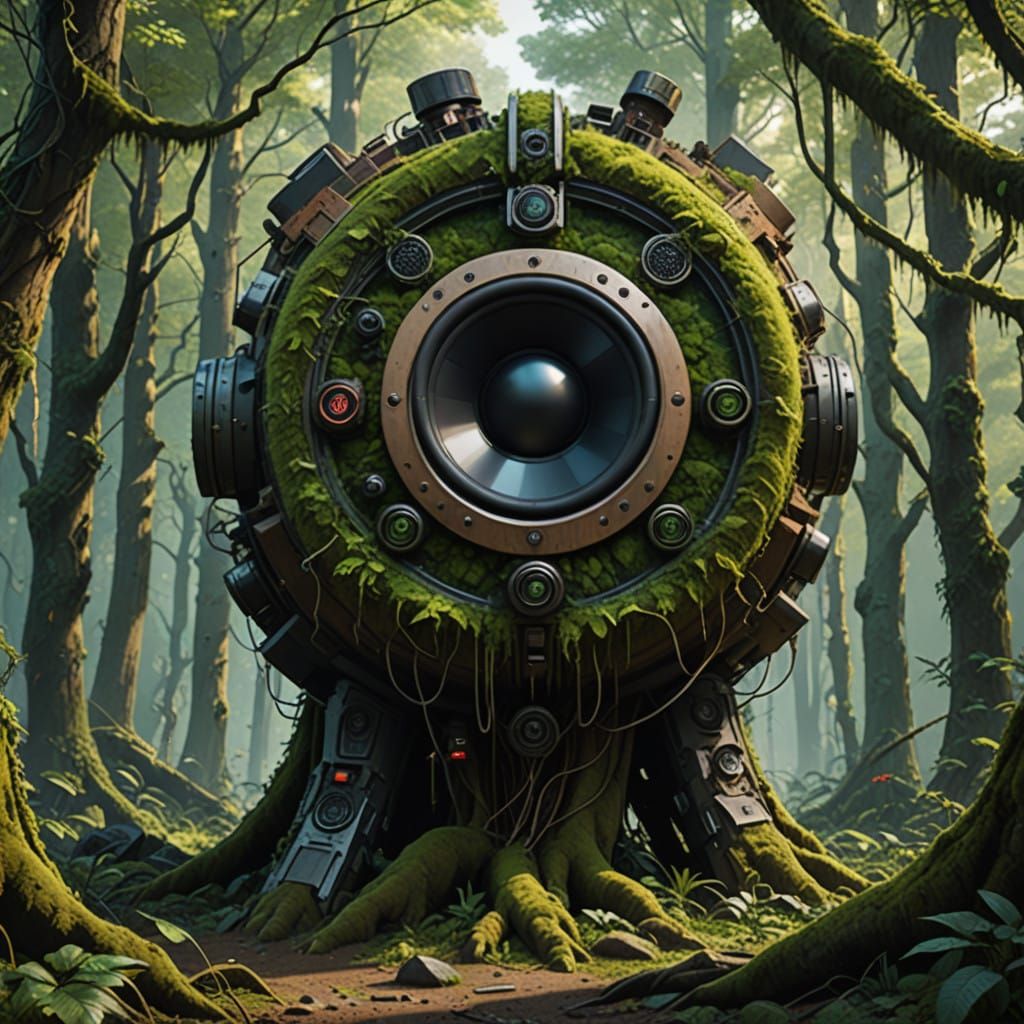 Ethereal Forest Rave in Vibrant Green