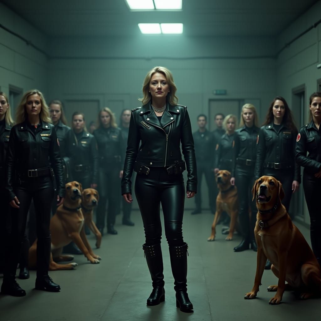 Hillary Clinton as Stern Guard in Dark Prison