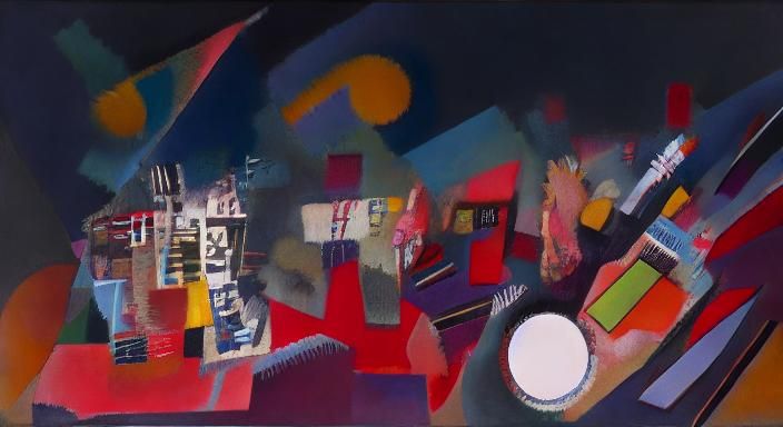 Abstract Alchemic Apothecary in Impasto Style