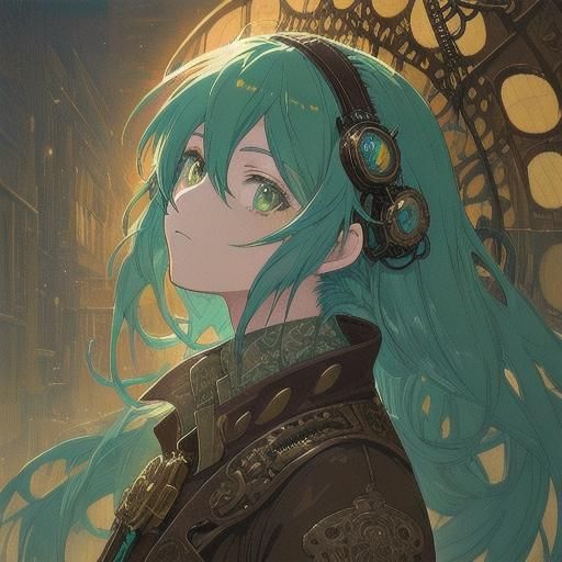 Hatsune Miku in Steampunk Anime Key Visual