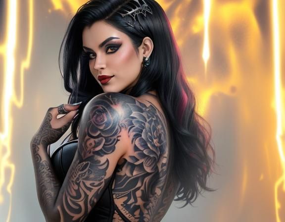 Intricate Macabre Tattoo Art Pinup