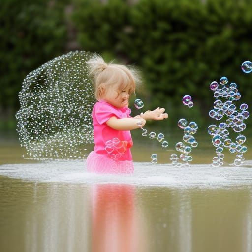 Abstract Bubbles Generated by AI