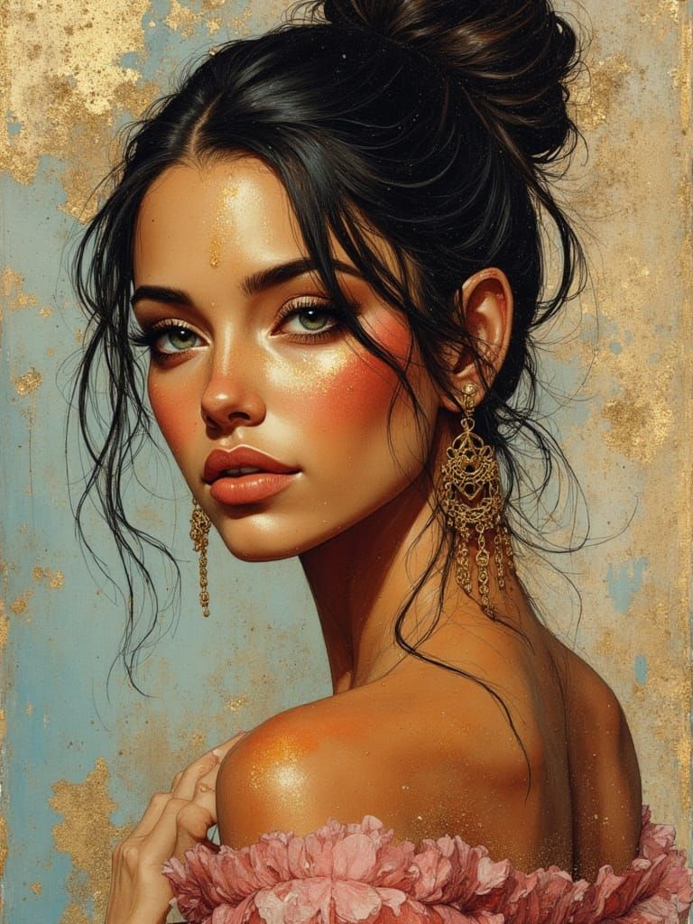 Latina Goddess Embodies Feminine Beauty in High-End Fashion