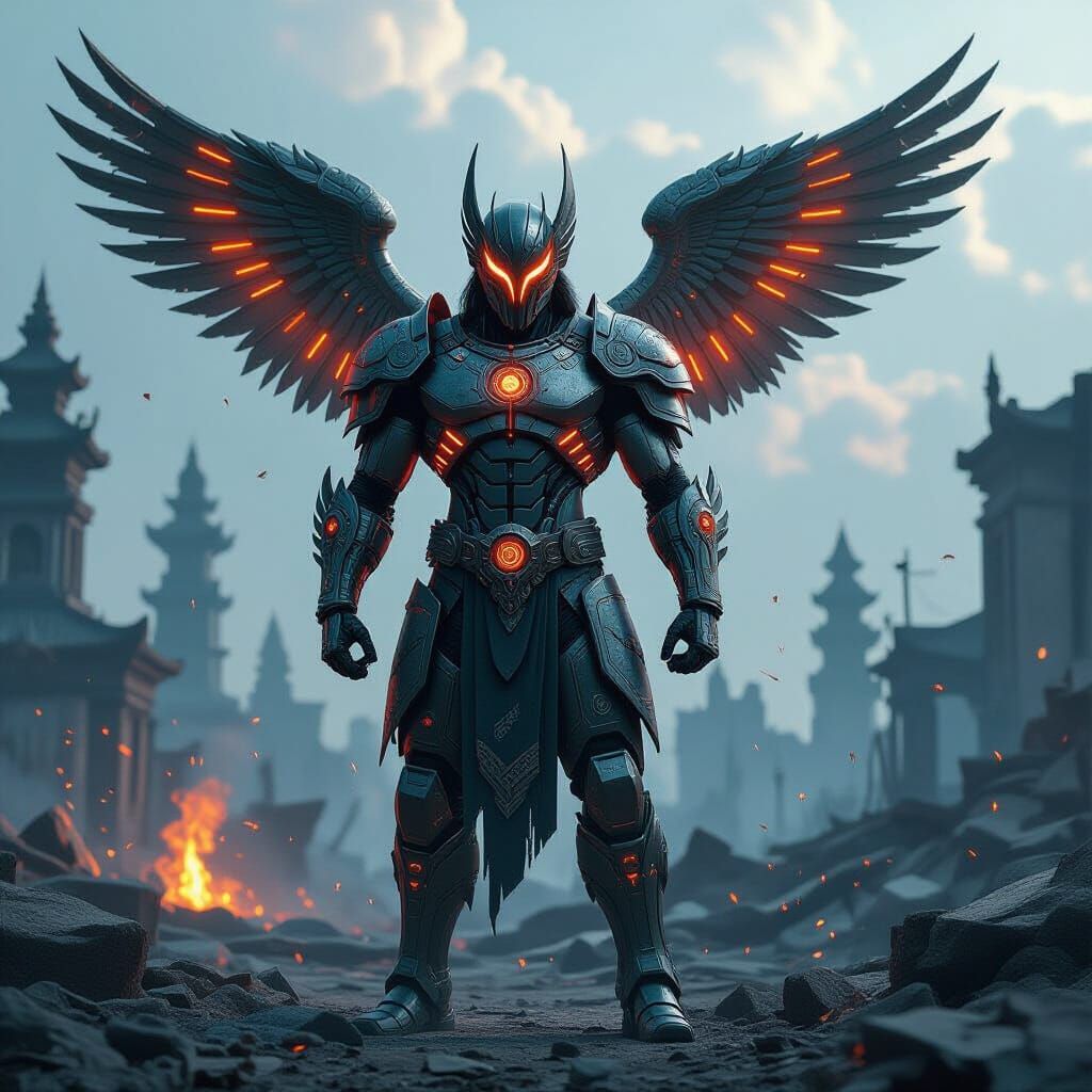 Gatotkaca: Cyborg Warrior in Post-Apocalyptic City