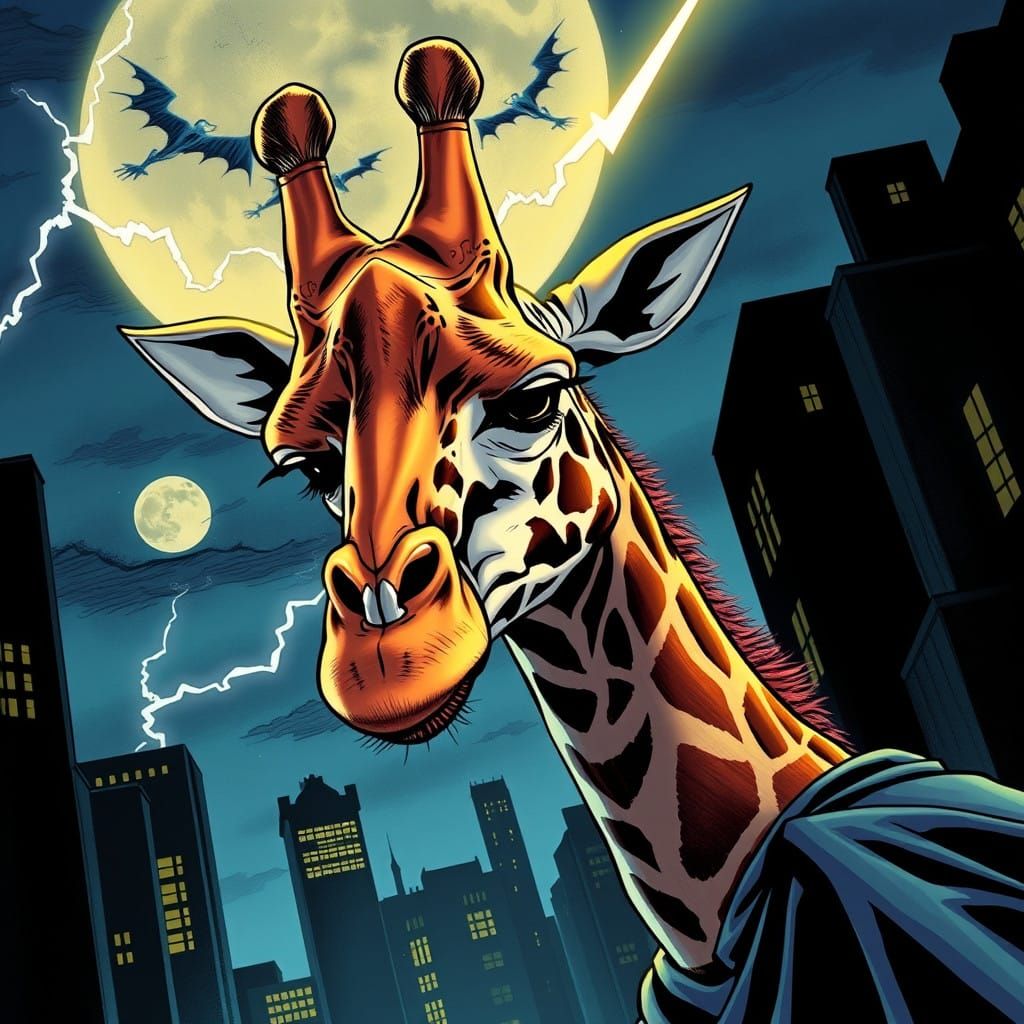 Comic Book Hero Giraffe Night Avenger: Scourge of Crime in D...