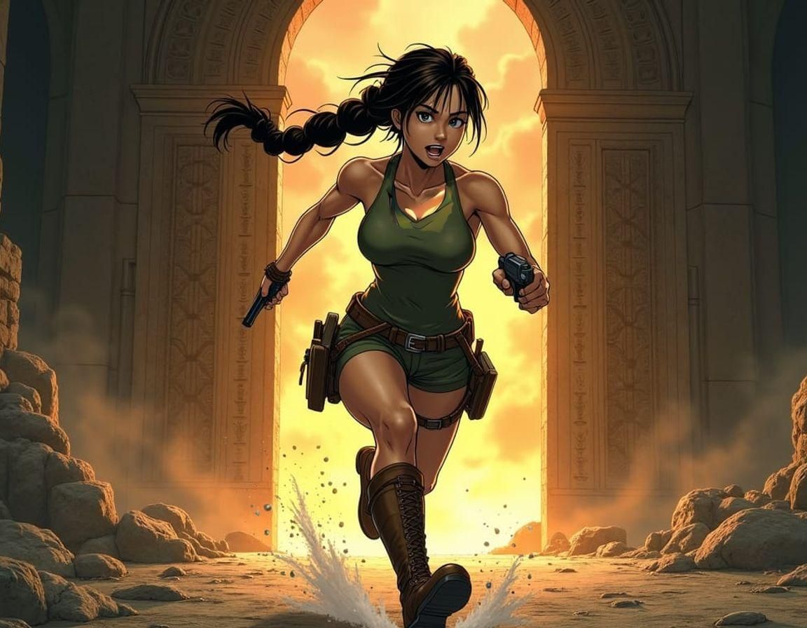 Anime Sci-Fi Woman Portrait in Masamune Shirow Style