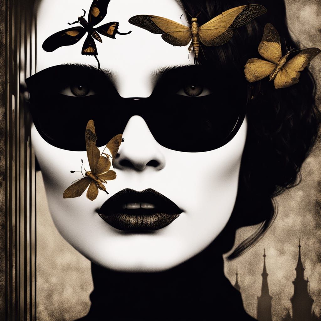 Ethereal Gothic Fashion in a Fog-Shrouded Coffee Shop