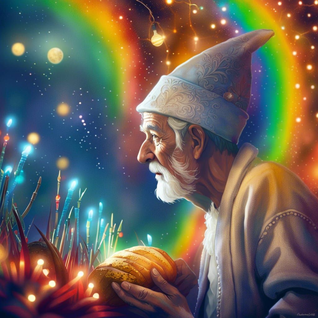 Enchanted Bread Baker Portrait in Digital Art Style