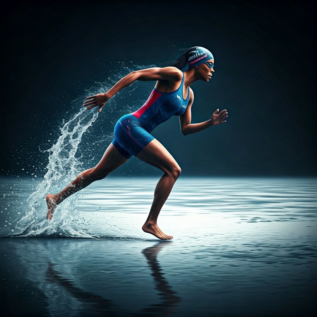 Athlete Runs 100m Freestyle on Frozen Lake