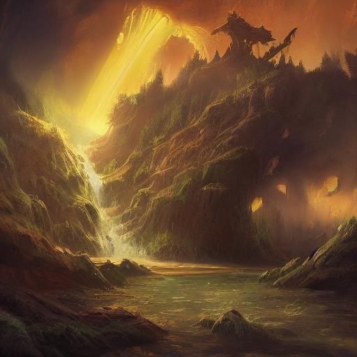 Spirit Breaker Drinking in Tavern, Fantasy Illustration