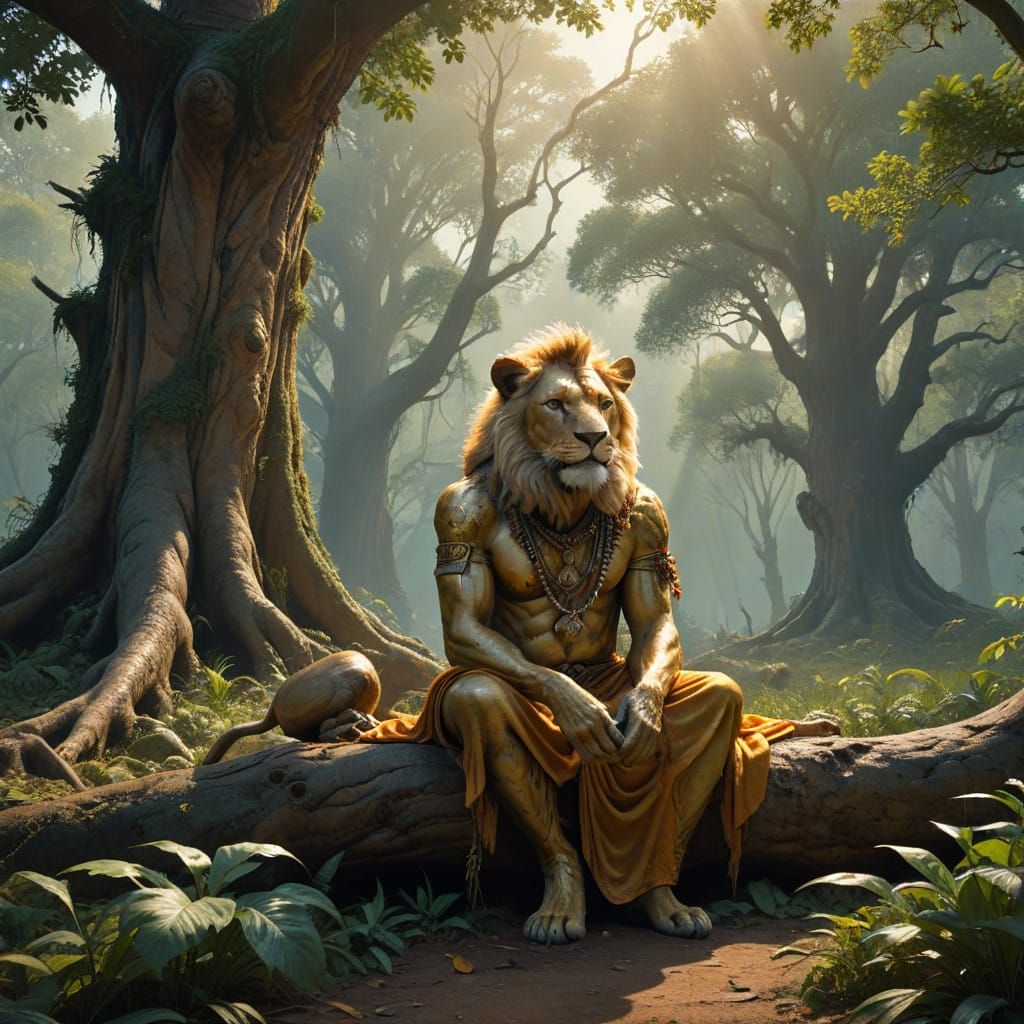 Sri Swami Samarth in Serene Forest Glade