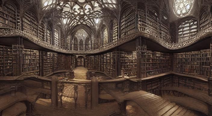 Shadows of the Neo-Gothic Realm : "The Ossuary Library" (Wid...