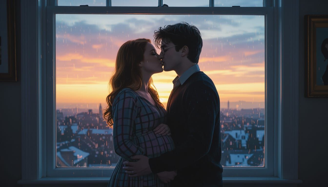 Harry Potter and Ginny Weasley: A Surreal Kiss