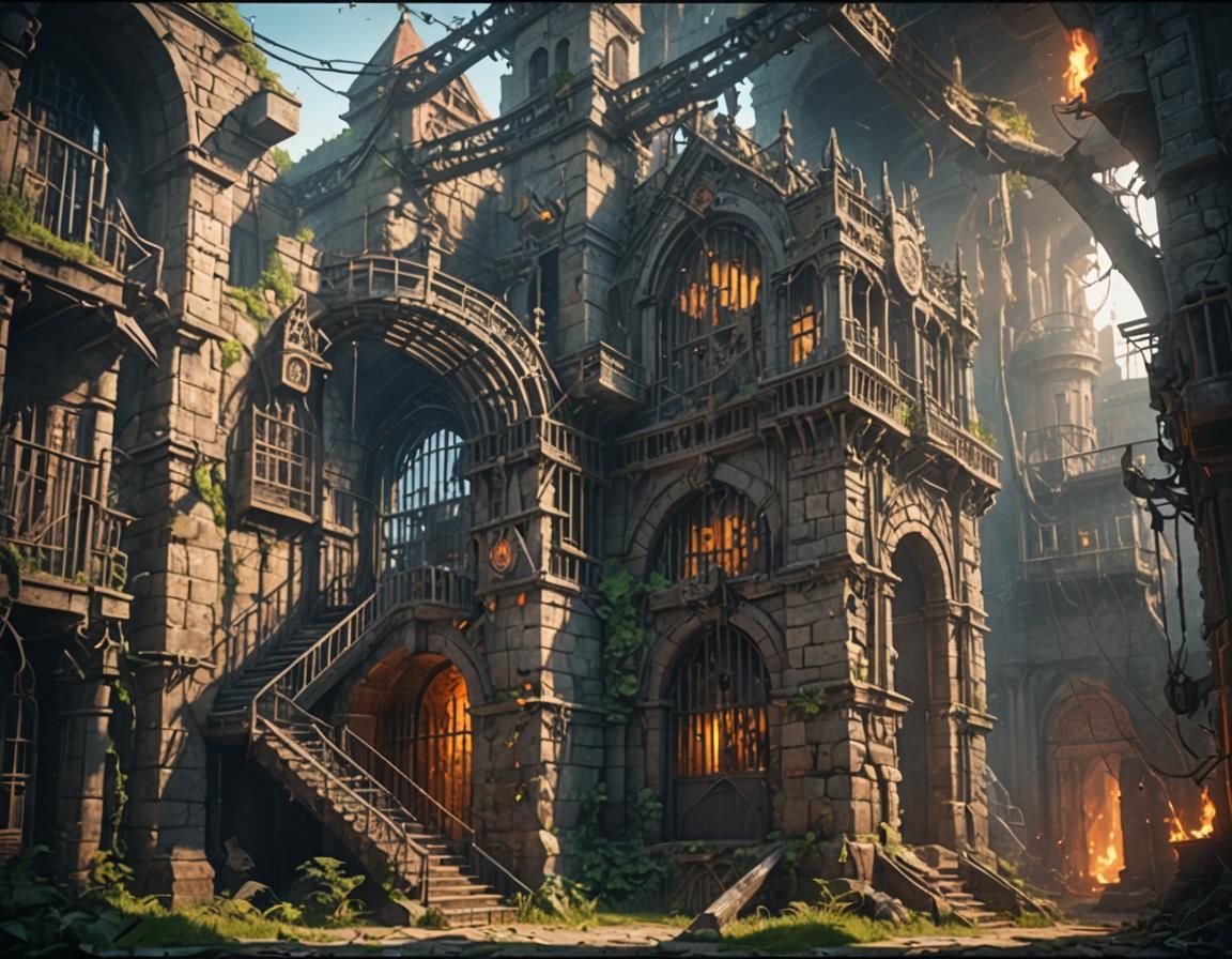 Demonic Prison Concept Art in Unreal Engine 5