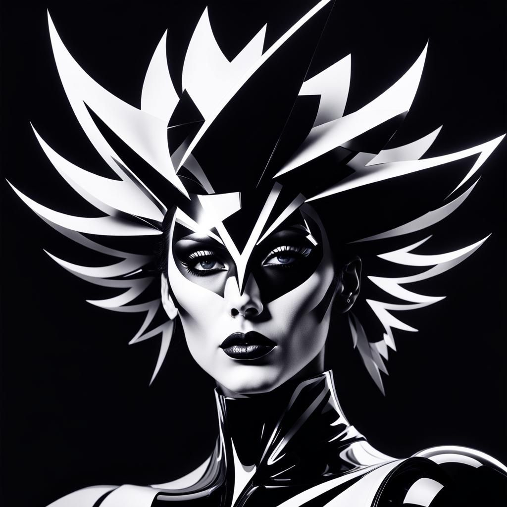 Glam Rockstar Photogram with Abstract Shadows