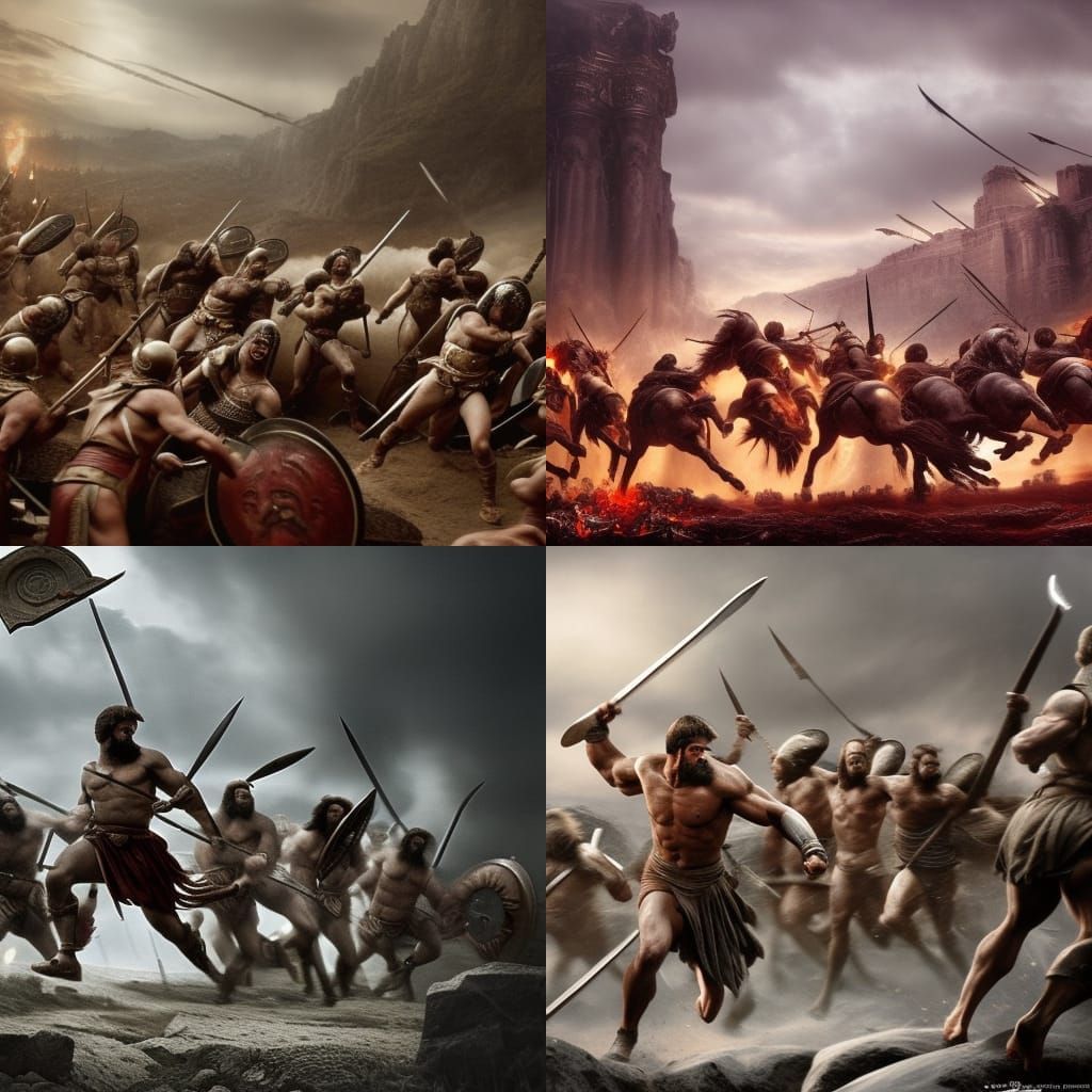 Spartans Charging: Epic Digital Matte Painting