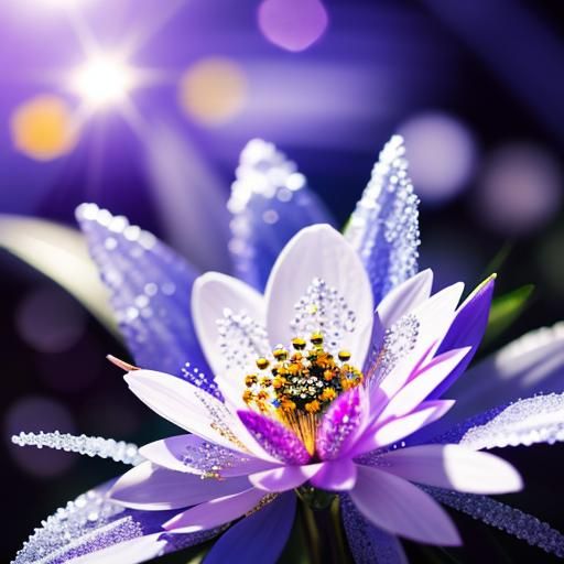 Crystal Flowers in Professional Photography Style