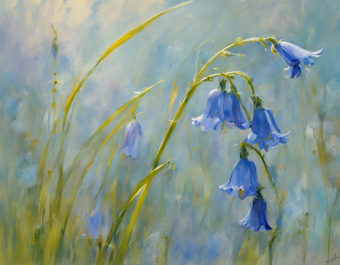 Surreal Close-Up of an Abstract Pastel Wildflower