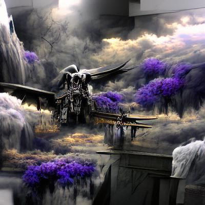 Thanatos in Detailed Matte Painting