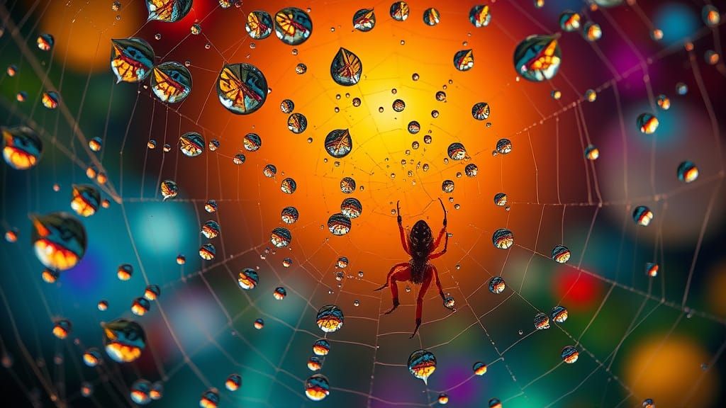 Dewdrop Utopia: A Macro Surrealist Vision