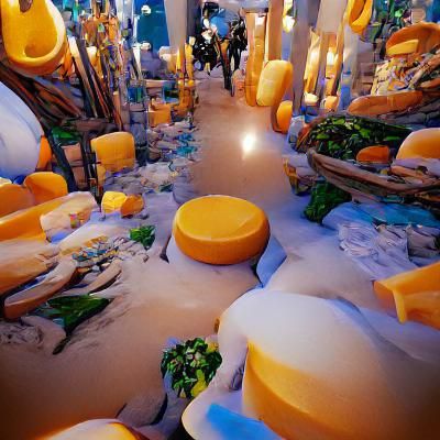Surreal Cheeseworld Landscape in Unreal Engine