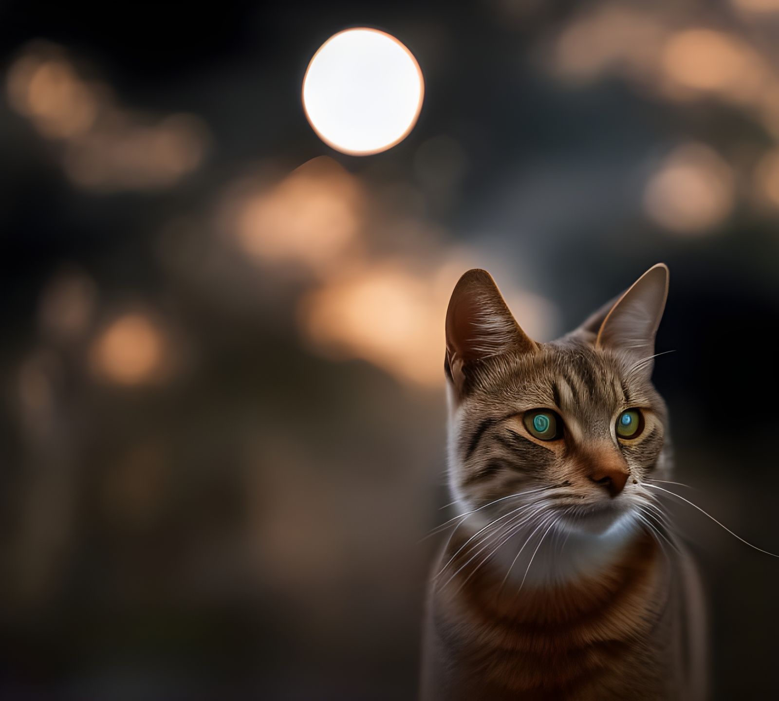 Tabby Cat Outdoors: Breathtaking Hyperreal Photography
