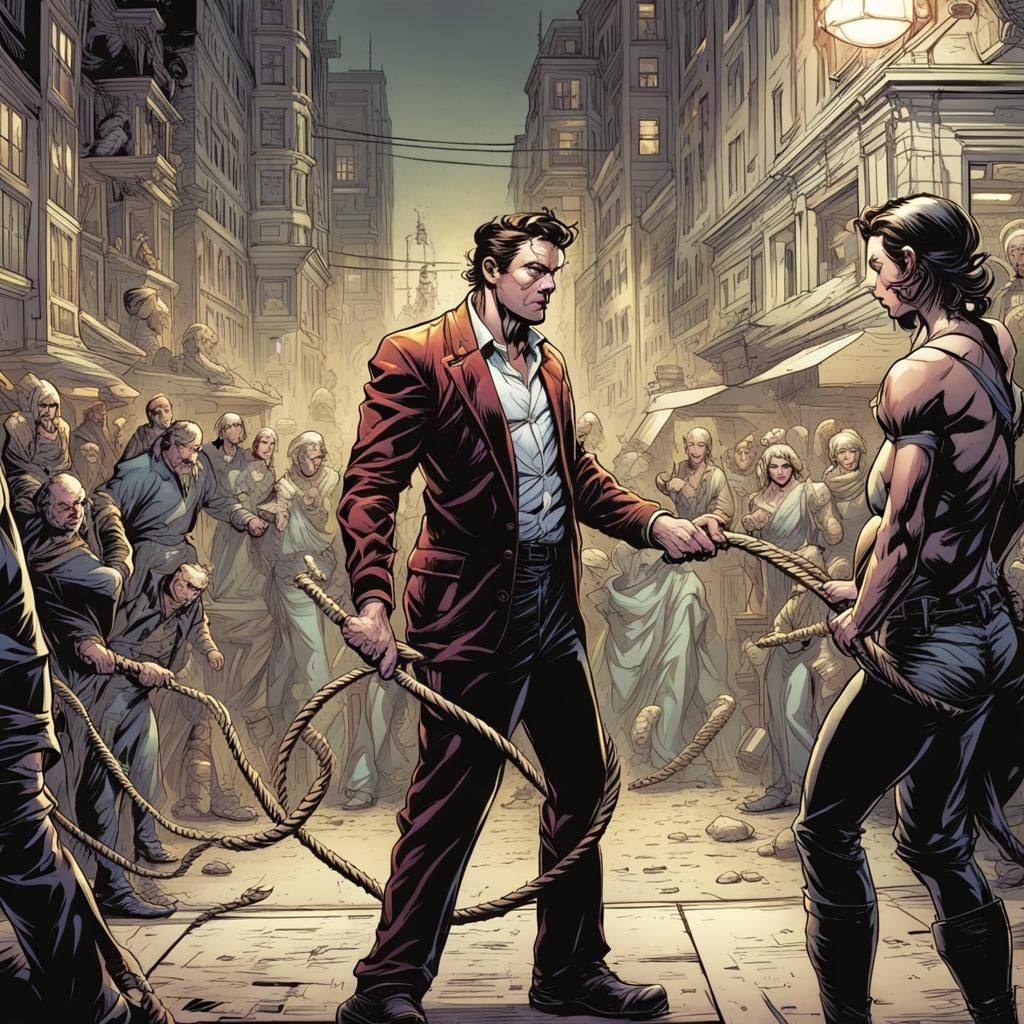 Dynamic Comic Book Art with Whip