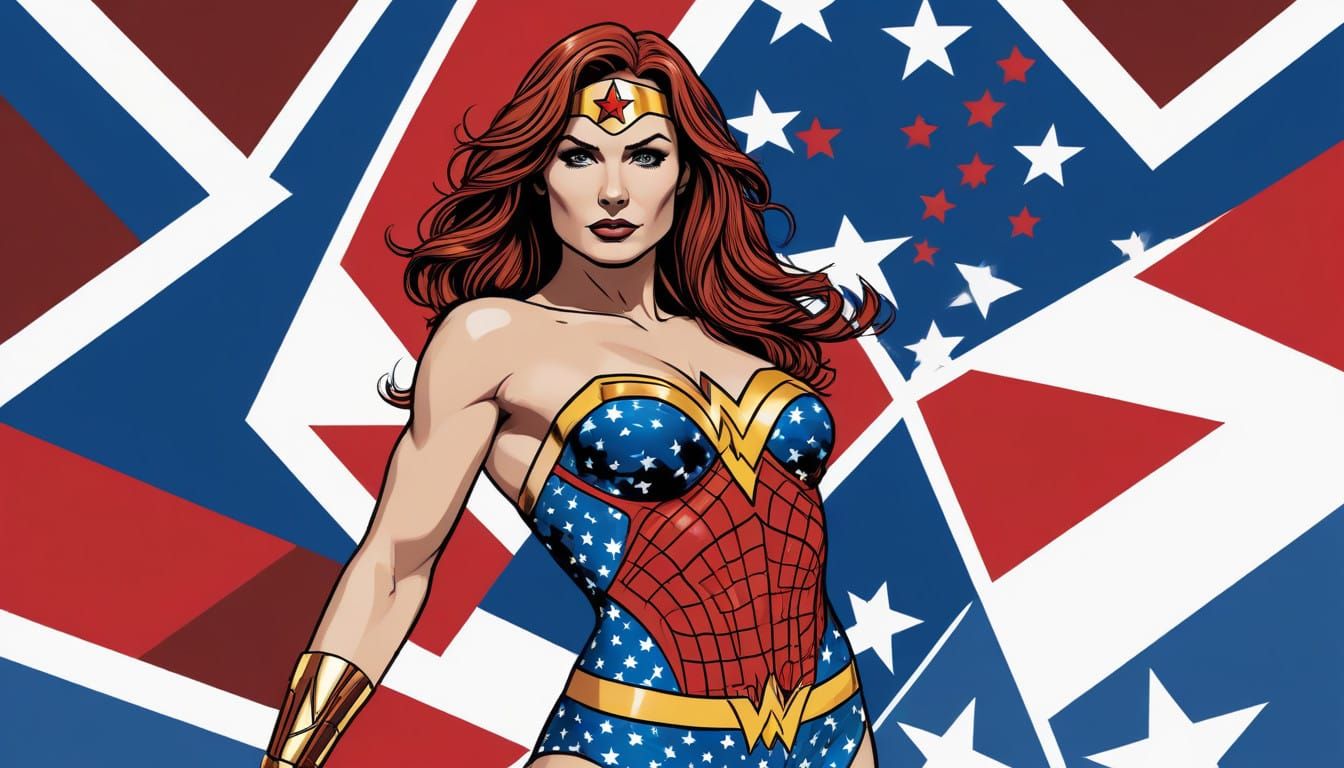 Geri Halliwell as Empowering Wonder Woman in Bold Swimsuit A...