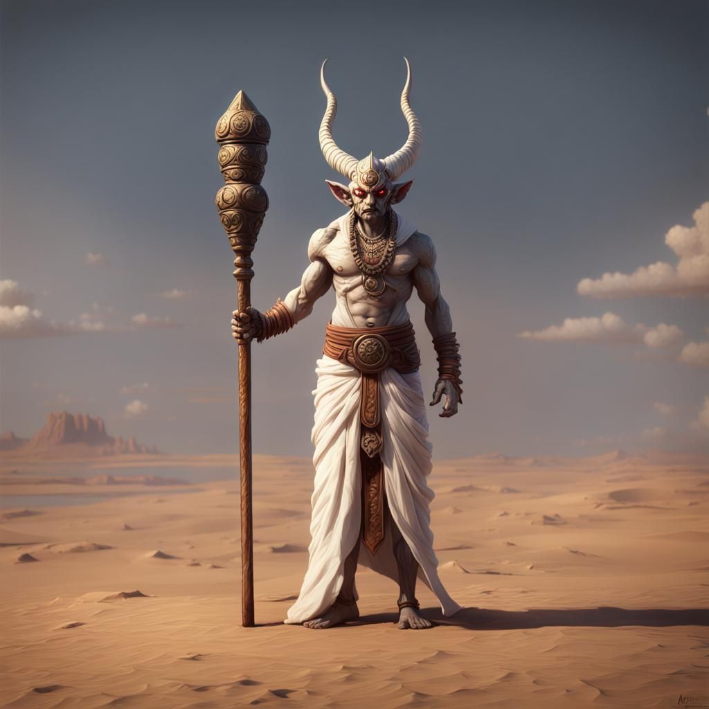 Asura Male Demon in Barren Flatlands