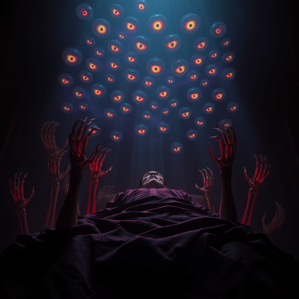 Terrifying Skeletal Hands Reach from Darkness