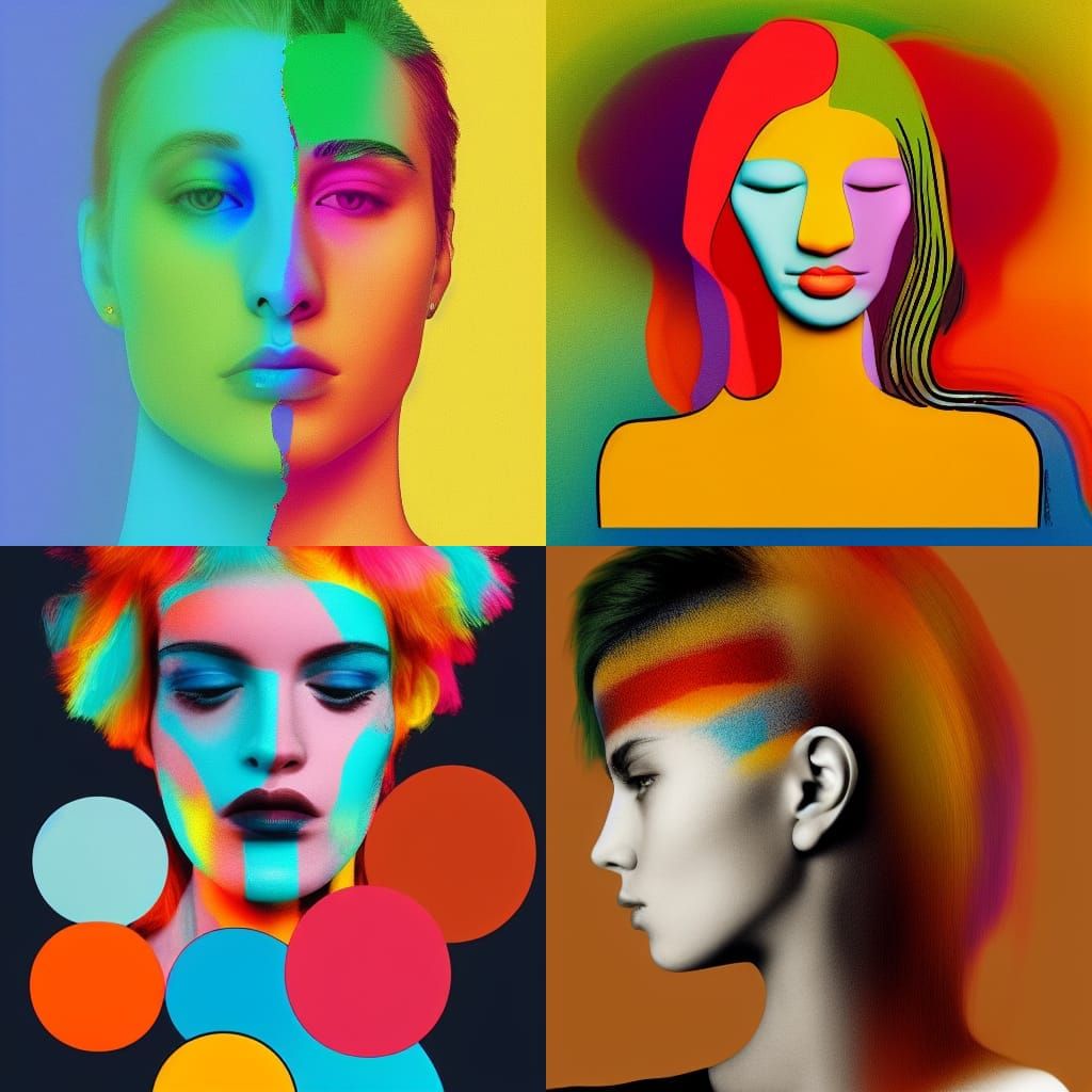Minimalist Abstract Design with Two Colors
