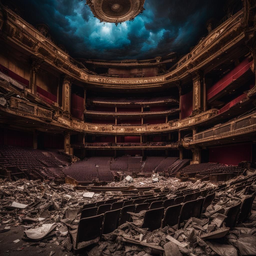 Apocalyptic Ruins of Carnegie Hall in 2080