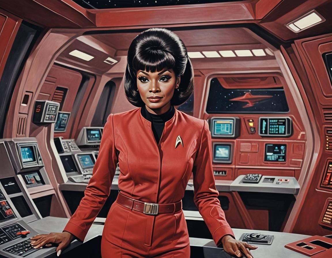 Uhura Portrait in Oil Painting Style