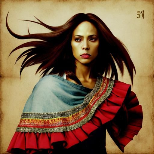 Passionate Flamenco Dancer in Motion