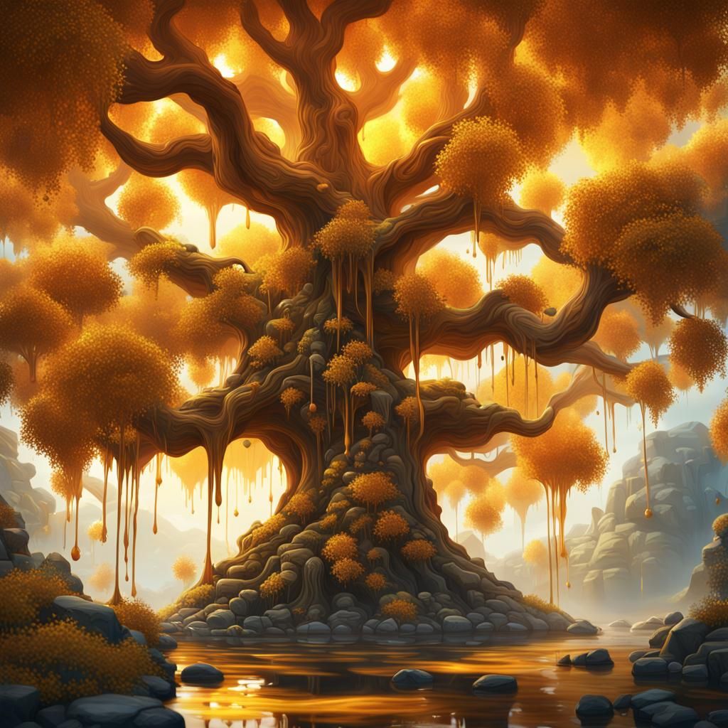 Honey Tree Fantasy Concept Art in Unreal Engine