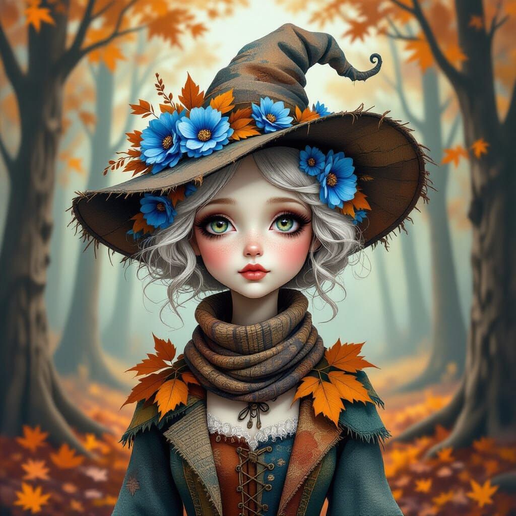 A digital illustration of an ethereal, otherworldly figure e...