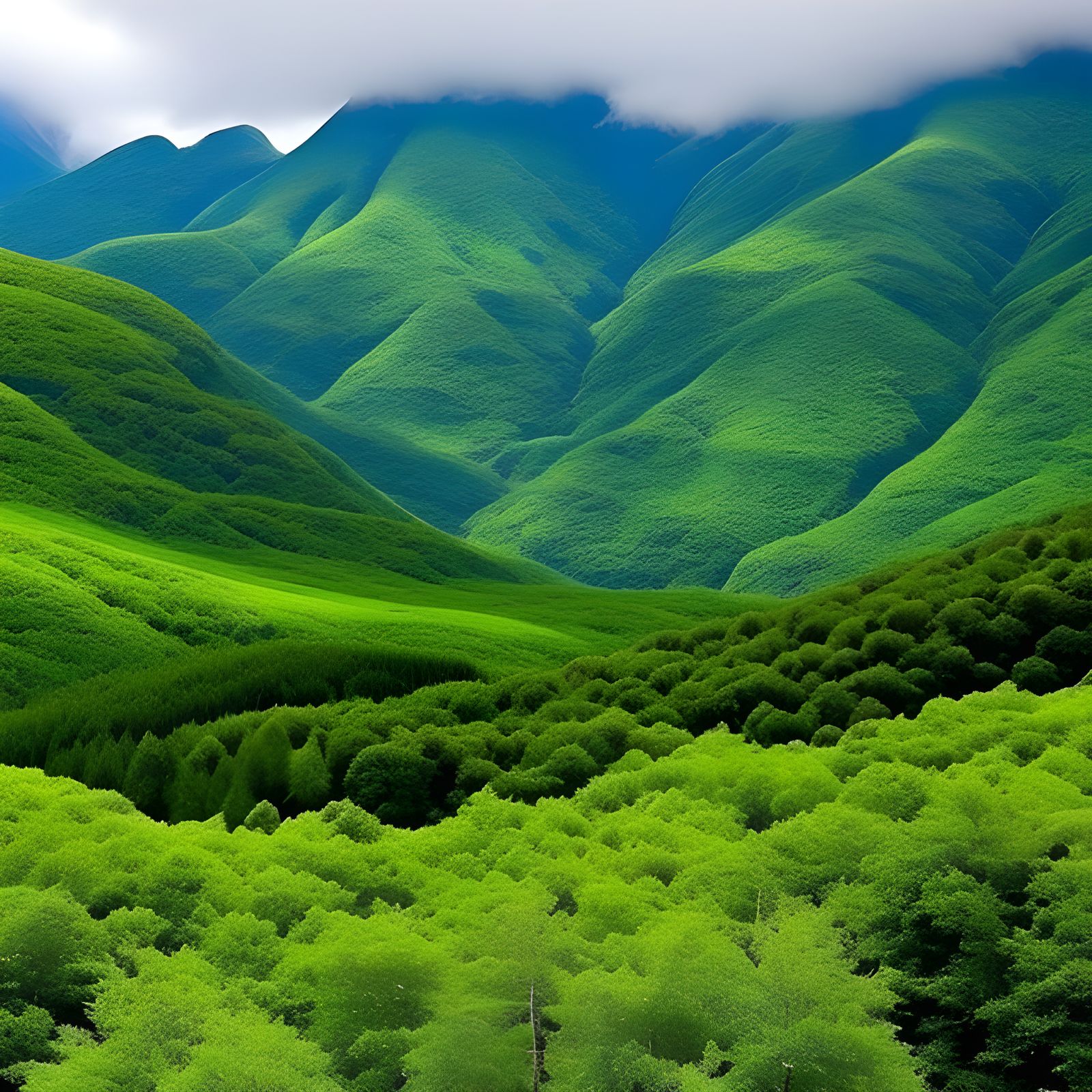 Lush Forest Landscape in Vivid Detail