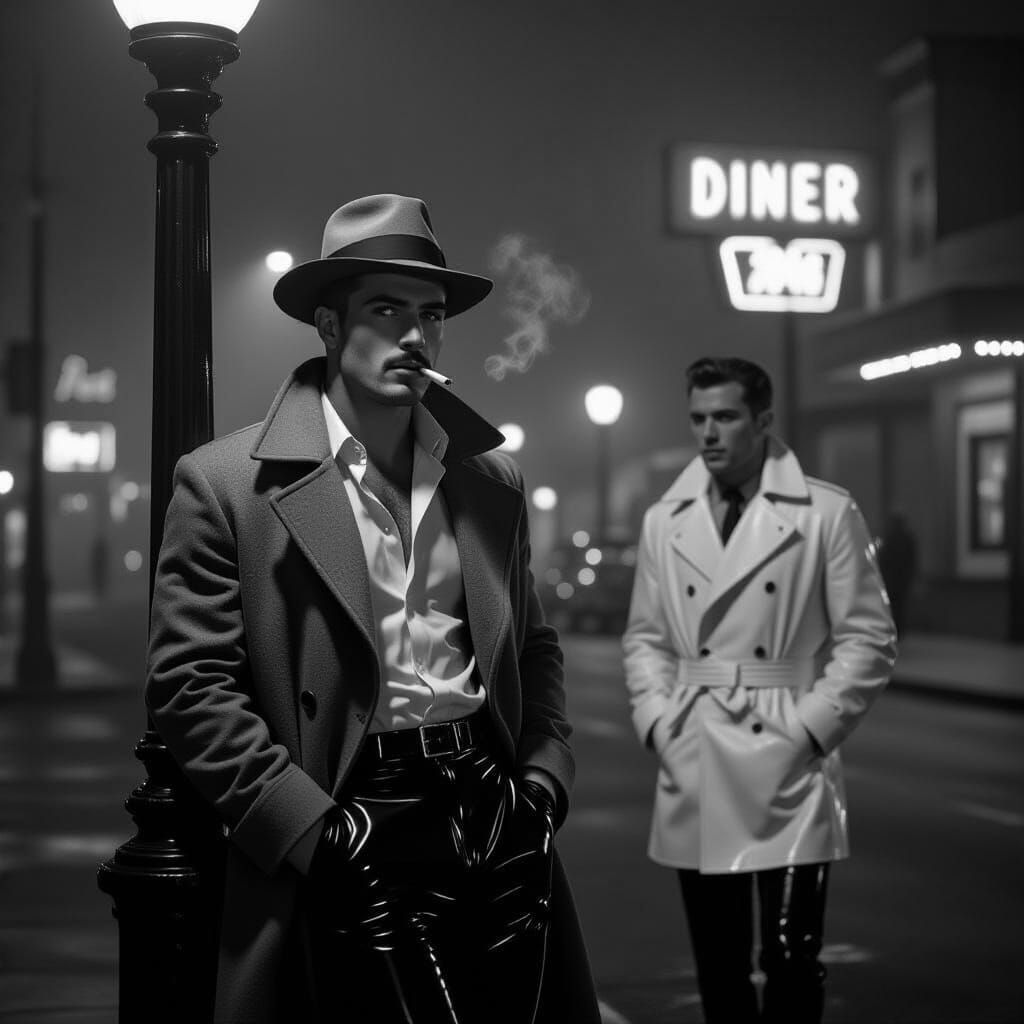 Expressionist Noir: 50s LA Street Scene