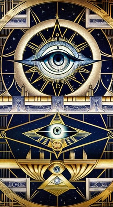 Surreal Art Deco Astrological Chart Reveals Cosmic Secrets