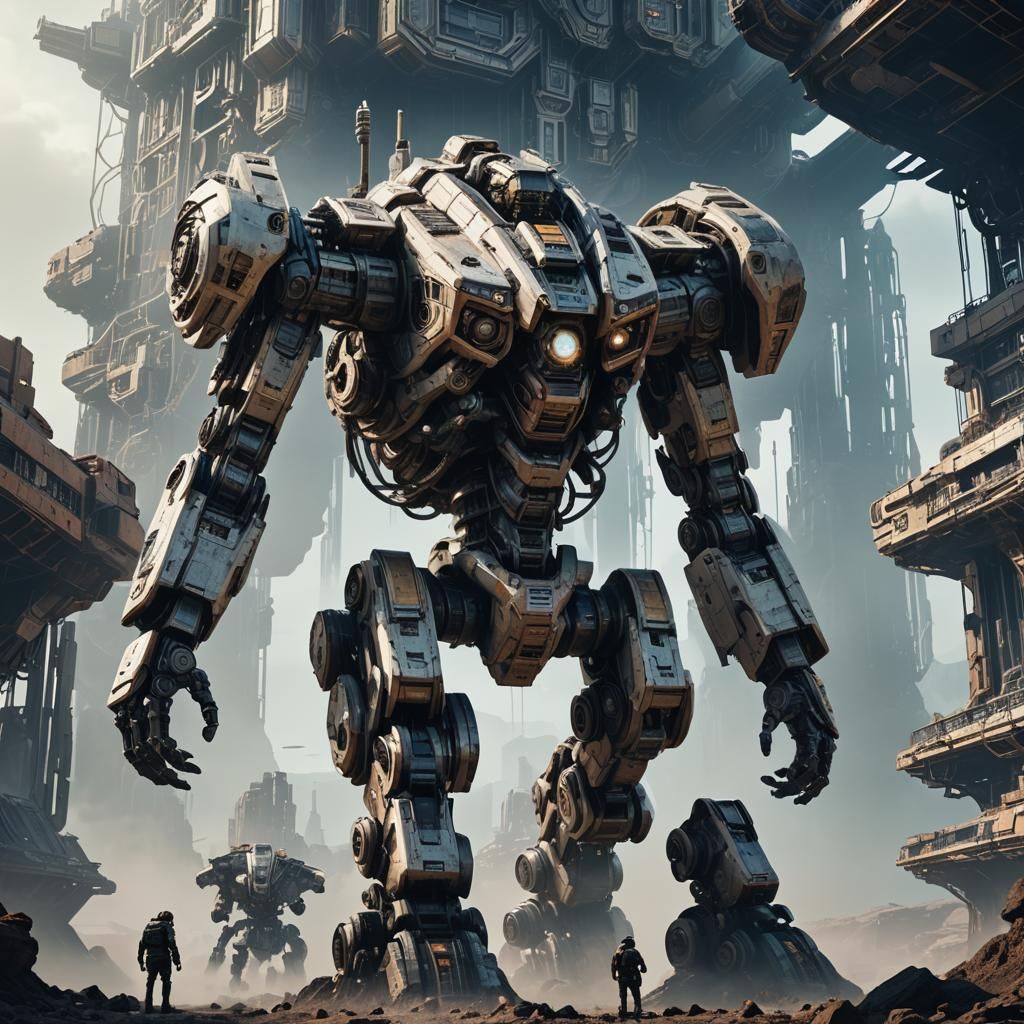 Mech on Alien Planet in Computational Realism