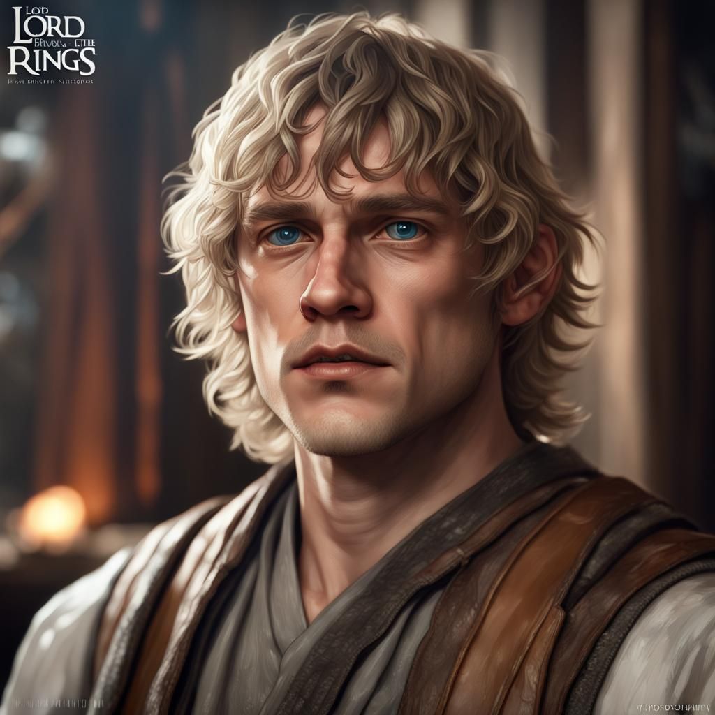 Merry Brandybuck as R2-D2: Photorealistic Detailed Portrait