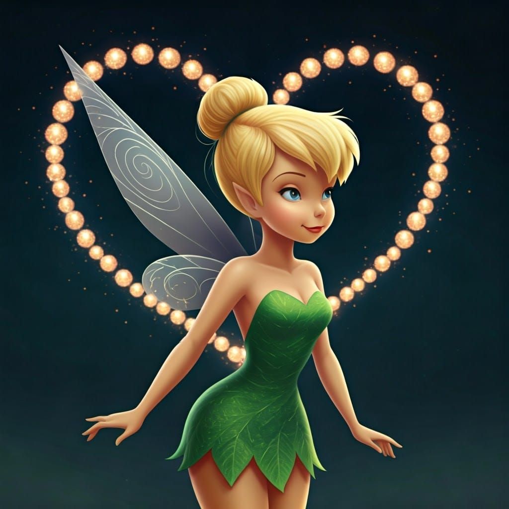 Tinkerbell with Detailed Wings and Bubbles
