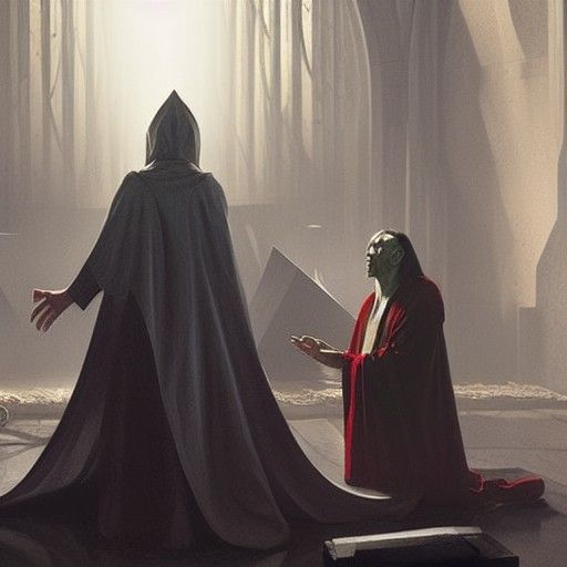 Sinister Sanctuary Scene with Evil Priest