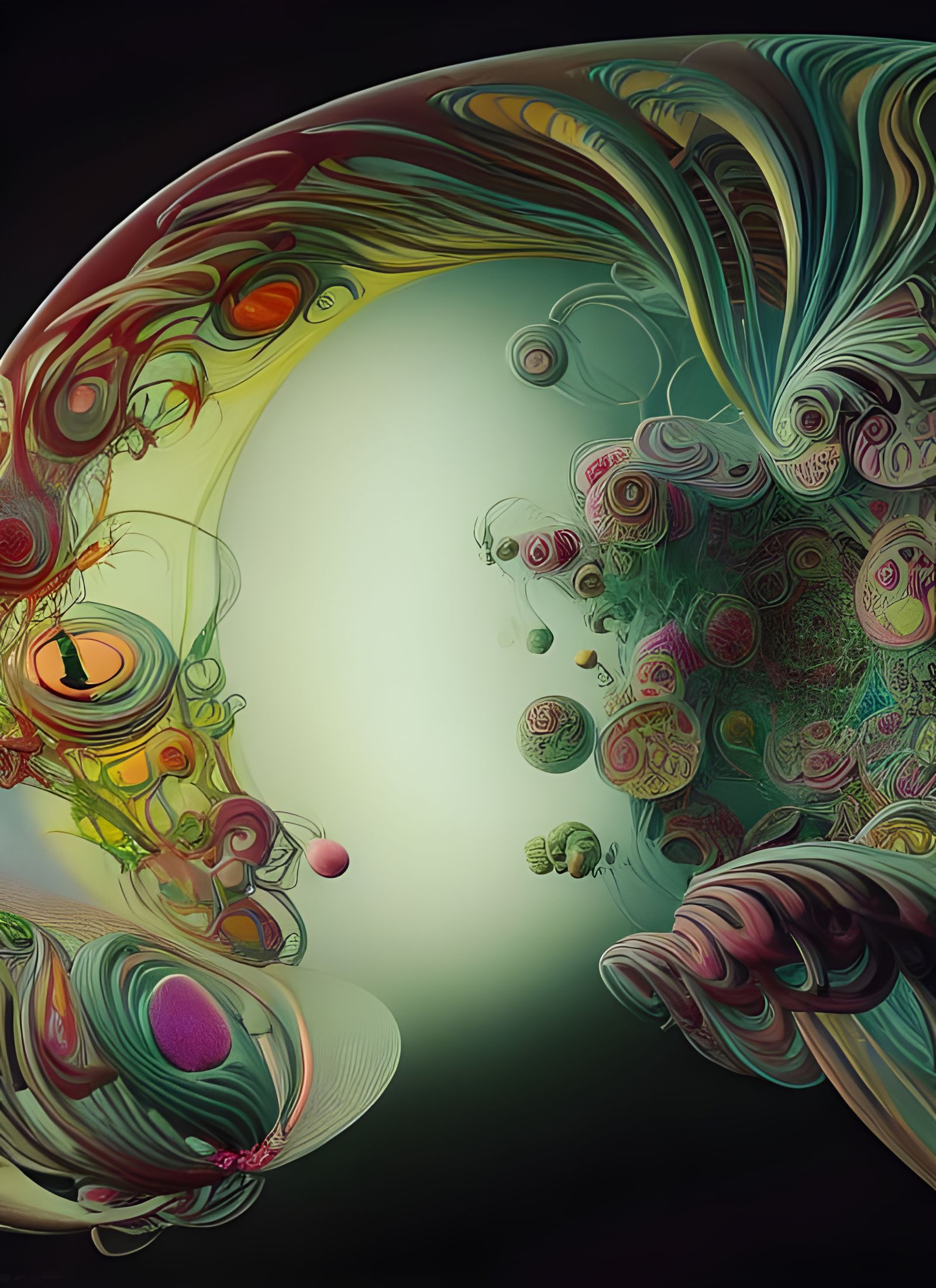 Psychedelic Translucency in a Swirling Ecstasy