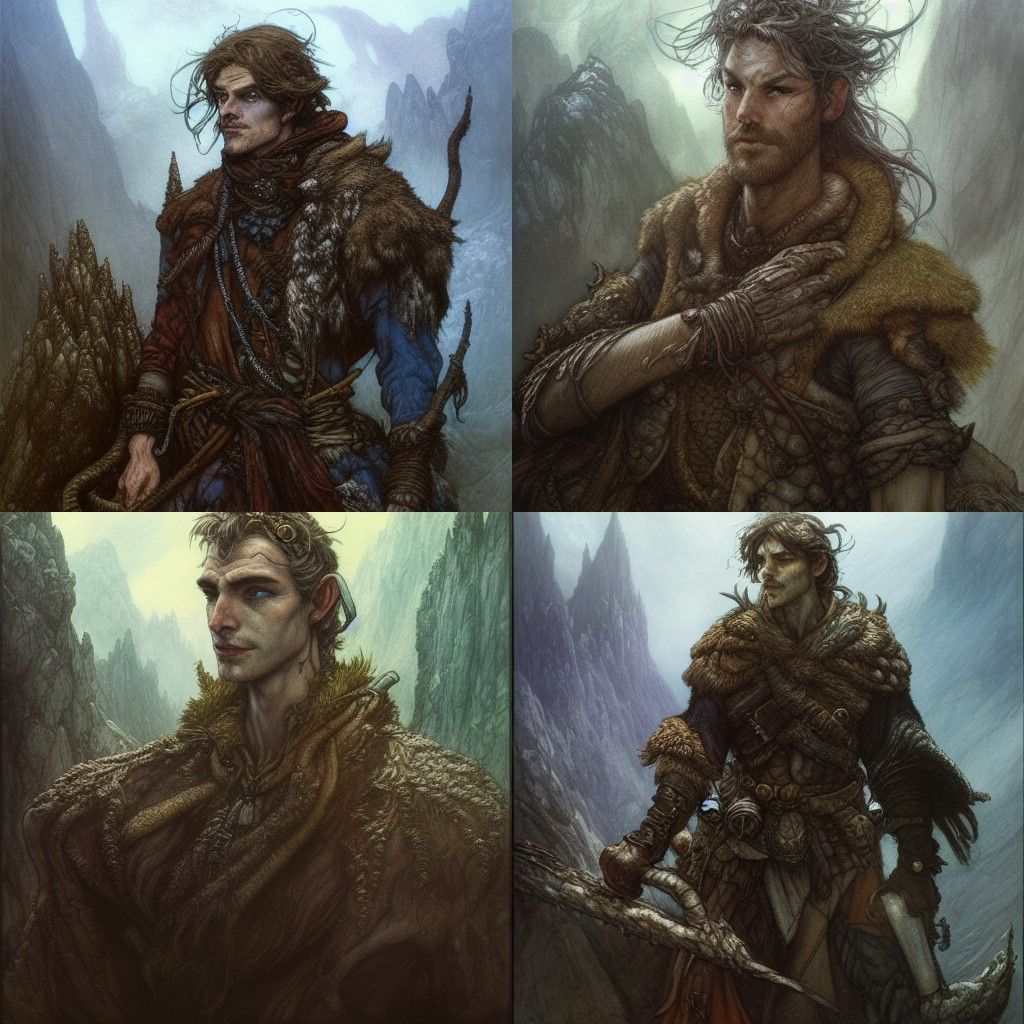 Detailed D&D Male Character Portrait in Ethereal Mist