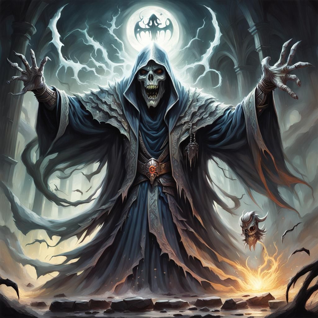 Sinister Fantasy Ghost in Digital Art Style