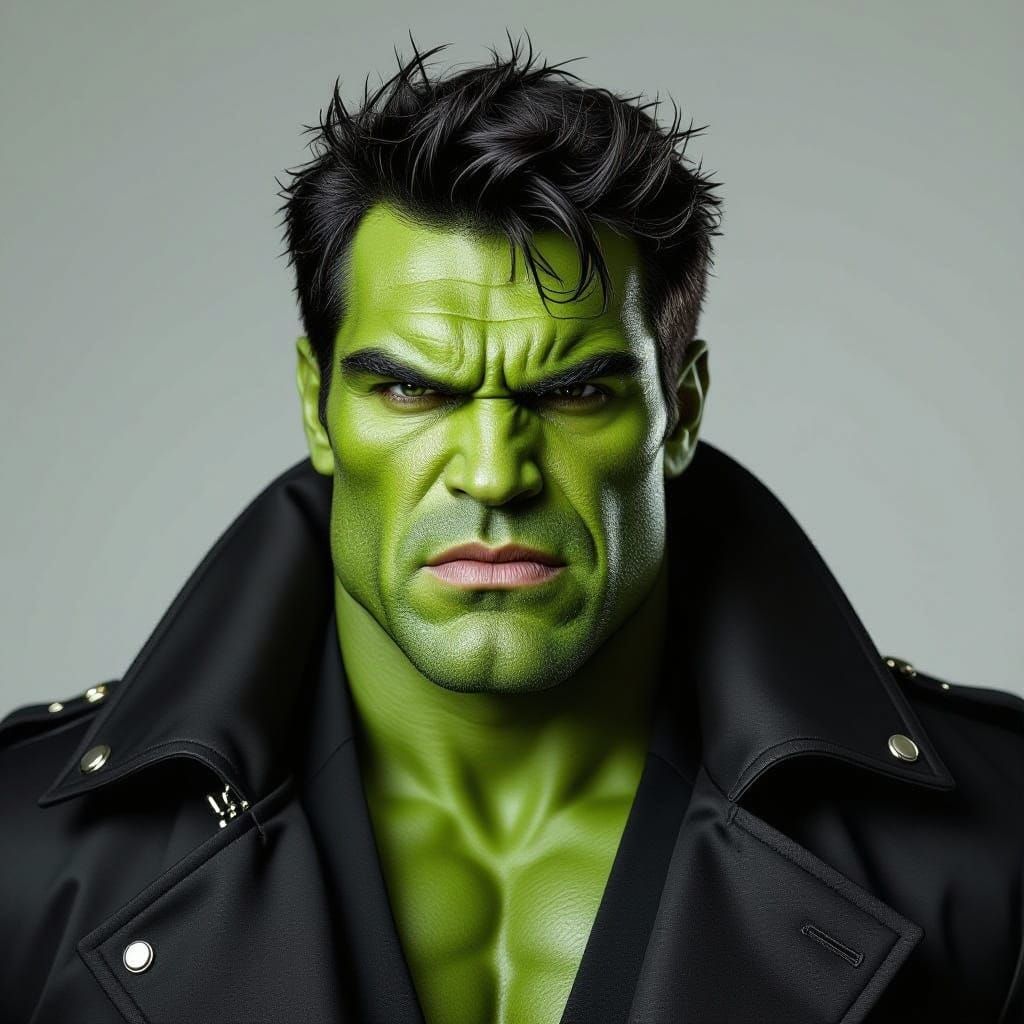 Hulk in Balenciaga Couture: Vogue Editorial Portrait