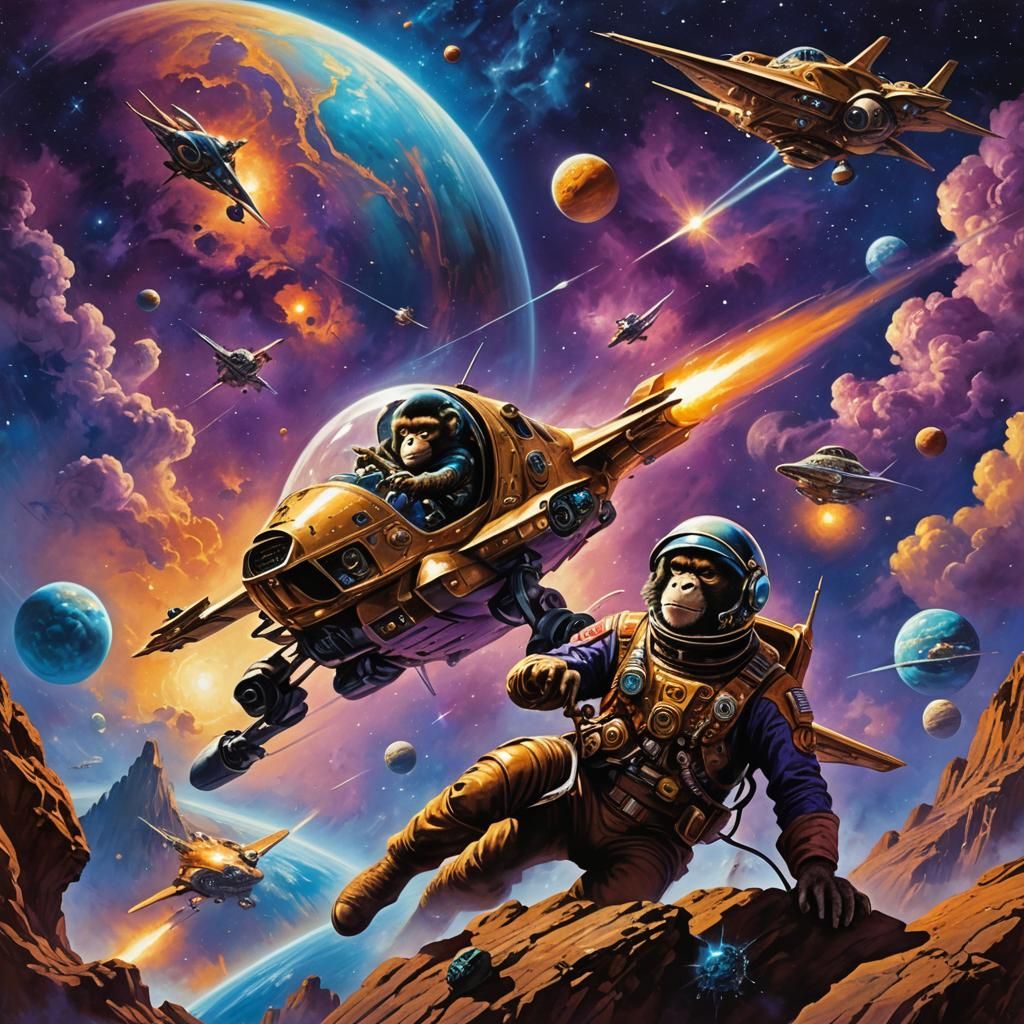 Monkeys Pilot Spaceship to Alien Planet
